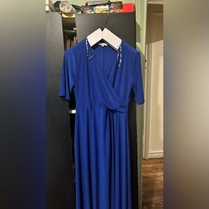 Elegant Blue Women's Dress